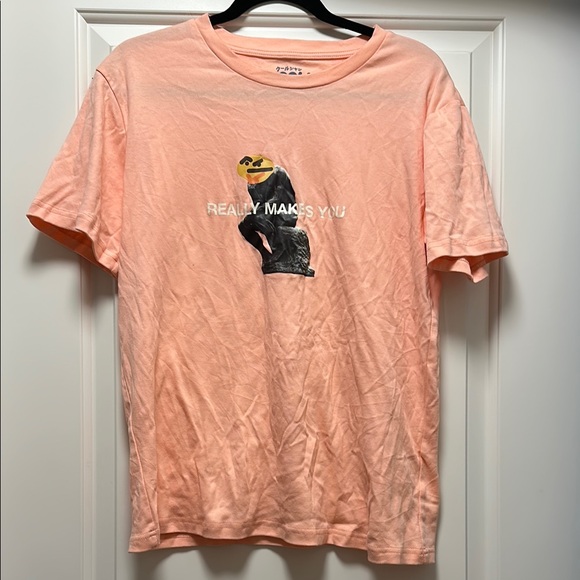 [3/$15] Casual Pink Short Sleeve Tee with Graphic Design - Picture 1 of 3
